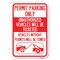 Signmission Permit Parking Only Unauthorized Vehicl Heavy-Gauge Aluminum Sign, 12" x 18", A-1218-23310 A-1218-23310 - alternate 1